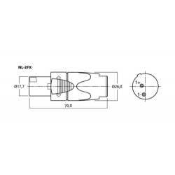 NEUTRIK NL2FX wtyk SPEAKON  2pin